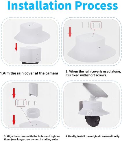 2 Pack Rain Cover for Eufy Security SoloCam S340, Dustproof and UV Resistant Weatherproof Camera Cover in Kuwait