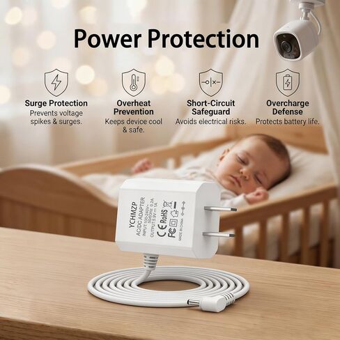 5.9V Power Charger Compatible with Infant Optics DXR-8 / DXR-8 PRO Camera Unit Power Adapter (Not for All Monitor Unit Power Cords) in Kuwait
