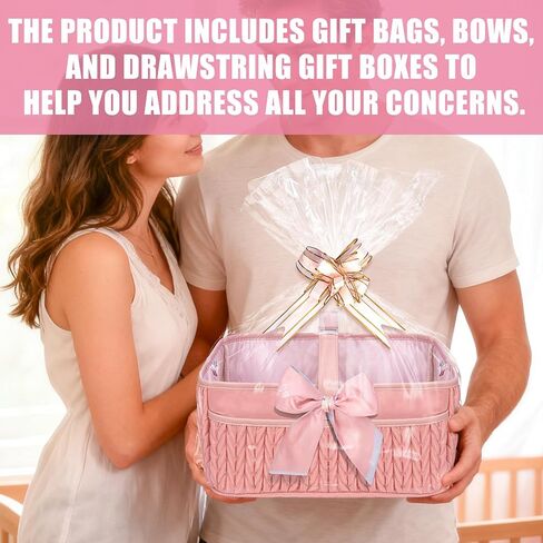 Baby Diaper Caddy Organizer – Adjustable Shoulder Strap, Large Nursery Storage Basket for Diapers & Wipes, Newborn Essentials, Boy & Girl Baby Shower Basket in Kuwait