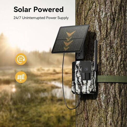 SEHMUA Dual Lens Trail Camera 180° View, AI Animal ID 4G LTE Cellular Trail Camera, 0.1s Trigger Real-Time Alert 24MP 2K Live Game Cameras with Night Vision Motion Activated Waterproof IP66 Trail Cam in Kuwait
