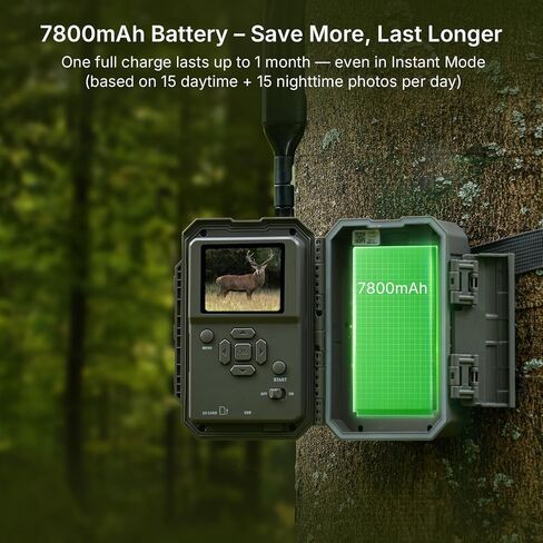 GardePro X66 Pro Cellular Trail Camera (Non-WiFi), Rechargeable Battery, 64GB SD Card Included, Live View, Instant Alerts, Shared Data Plan, Built-in GPS, Motion Activiated in Kuwait