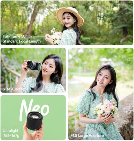 TTARTISAN AF 50mm F1.8 Neo Full Frame Lens, Prime Lens for L Mount Cameras | Autofocus, Lightweight Design, Large Aperture, Compatible with Sigma FP, FPL, Compatible with Panasonic S1RII, S5, S5M2, S9 in Kuwait