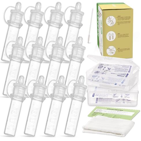haakaa Colostrum Collector Kit Breast Milk Collector with Cotton Cloth Wipe and Storage Case, Ready-to-Use, Reusable, 4ml/6pcs | World-first design, 3-in-1 Collector, Safe food-grade silicone-BPA Free, Ready-to-use pack,Replace disposable syringes in Kuwait