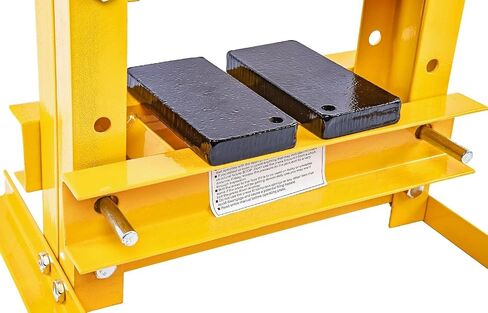 JEGS Hydraulic Shop Press | Steel With Yellow Finish | 6-Ton | Bench Top Mount | Up To 4 1/4-Inch Working Range | Includes 2 Press Plates | Lever-Action in Kuwait