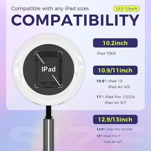 Portable iPad Photo Booth Machine with RBG Light, ChackTok App Control, Compatible with Any iPad(10.2" to 12.9"), Lightweight Design, for Parties, Wedding, Rentals ＆ Business in Kuwait