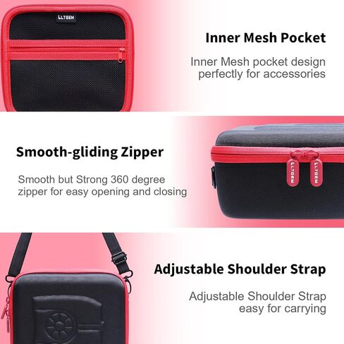 L LTGEM Case Compatible with BMDSAE 4K Digital Infrared Binocular Telescope Night Vision Goggles, Hard Shell Travel Carrying Storage Bag - Black+Red(Case Only) in Kuwait