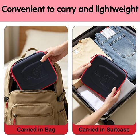 L LTGEM Case Compatible with BMDSAE 4K Digital Infrared Binocular Telescope Night Vision Goggles, Hard Shell Travel Carrying Storage Bag - Black+Red(Case Only) in Kuwait
