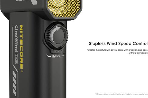 Nitecore Cinewind CW20 Pocket Photography Fan/blower with Tripod Mount, Rechargeable, Flat/Round Nozzles, Storage Case and EdisonBright charging adapter in Kuwait