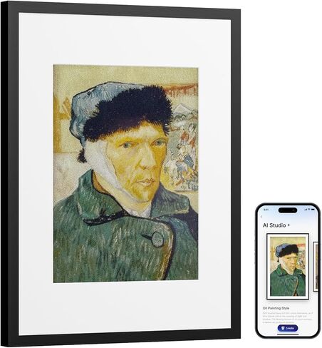 SwitchBot AI Art Frame 7.3'', Electronic Ink Picture Frame, Wireless Digital Photo Frame, Long Battery Life, Alexa Compatible, Wall Decoration, Home Décor, AI-Generated Art, Gift for Art Lovers in Kuwait