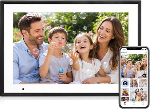 Digital Picture Frame, 10.1 Inch Digital Photo Frame with 32GB Storage, WiFi Photo Frame with 1280×800 HD IPS Touch Screen, Auto-Rotate Smart Electronic Frame, Share Photos and Videos via AiMOR App in Kuwait