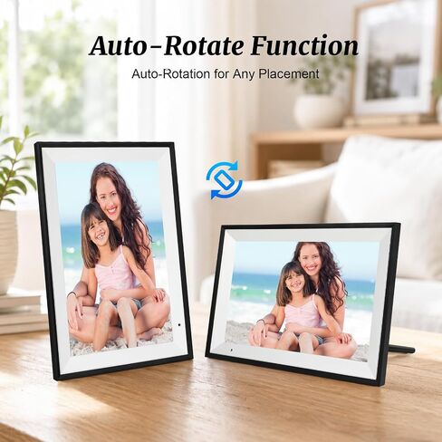 Digital Picture Frame, 10.1 Inch Digital Photo Frame with 32GB Storage, WiFi Photo Frame with 1280×800 HD IPS Touch Screen, Auto-Rotate Smart Electronic Frame, Share Photos and Videos via AiMOR App in Kuwait