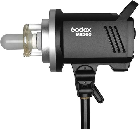 Godox MS300 300WS GN58 Flash Studio Strobe Monolight with Bowens Mount,Built-in Godox 2.4G Wireless System,0.1～1.8S Recycle time, Anti-Preflash, 1/32 to 1/1 Power Output,150W Modeling Lamp in Kuwait