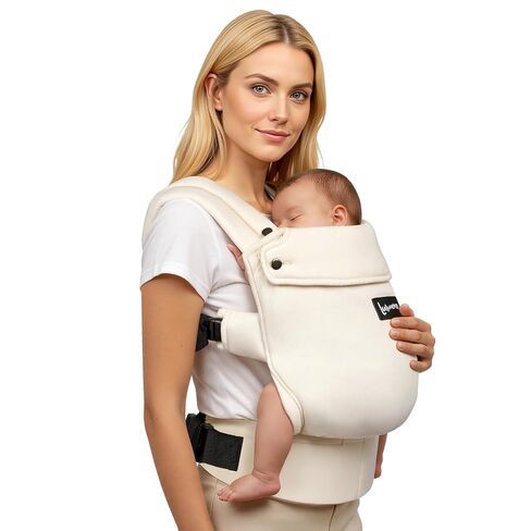 Ergonomic Baby Carrier Newborn to Toddler 7-44 lbs with 3 Carry Positions | Hip-Healthy Design Toddler Carrier, Breathable, Lightweight, and Lumbar Support for Hands-Free Newborn Carrier, Khaki in Kuwait