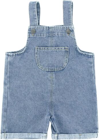 KISBINI Baby Boy Girl Denim Overalls Toddler Bib Pants Cute Jean Jumpsuit in Kuwait