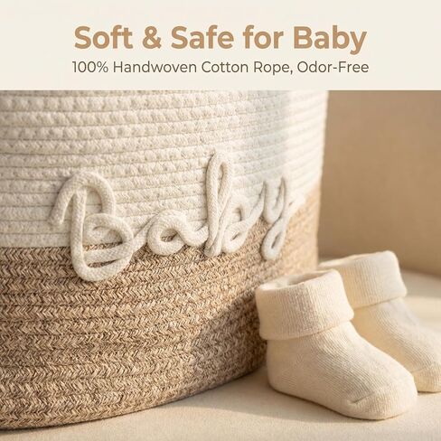 Diaper Caddy Organizer with Changeable Compartments, Newborn Essentials, Portable Nursery Storage Baby Basket with Handle for Changing Table, Stylish Newborn Baby Gift for Boys, Girls in Kuwait