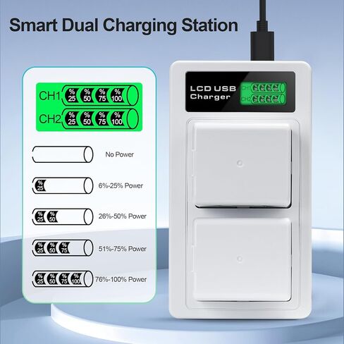 2-Packs 2440mAh Battery and Charger for Arlo Pro/Pro 2 | Compatible with VMC4030 VMC4030P VMS4230 VMS4430 VMS4530 VMS4430P VMS4530P-100NAR VMA4400 Security Camera in Kuwait