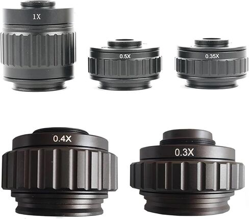 0.3X 0.35X 0.4X 0.5X 1X Adapter Lens 38mm to C-Mount Connector Trinocular Stereo Microscope Tube for Digital Camera Focusing(0.35X0.5X) in Kuwait