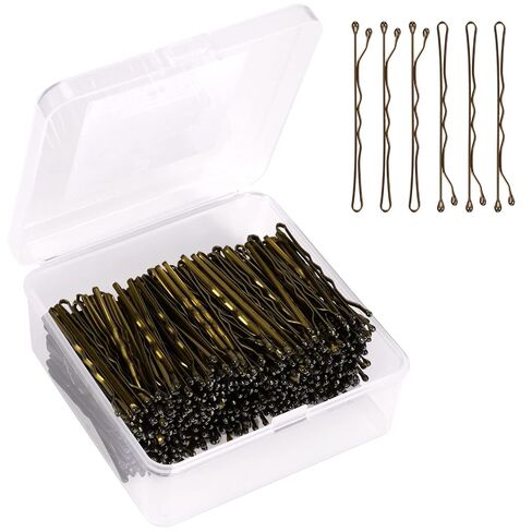 PURPLESKY 400 Count Black Bobby Pins with Case, 2" No-Slip Hair Pins, Strong Hold for All Hair Types, Pain-Free Styling Hair Accessories for Kids Girls Women in Kuwait