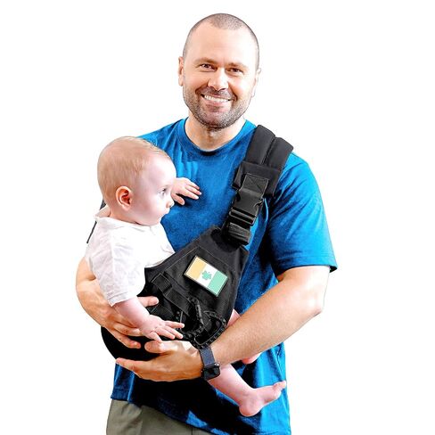 Baby Sling Carrier, Adjustable Non-Ship Hip Seat Toddler Carriers with Carabiners for 3-48 Months 10-30Ibs Infants Boys Girls (Black) in Kuwait