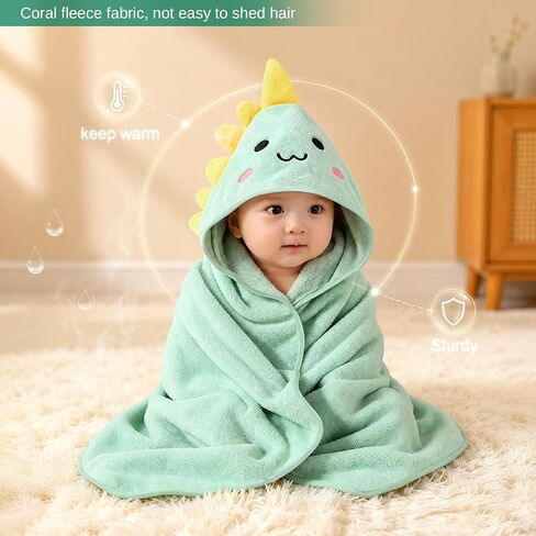 31×31 Inch Hooded Baby Towels | Ultra‑absorbent with animal‑hood design, sweet gift for baby boys and girls. in Kuwait