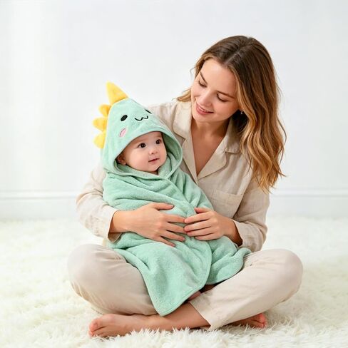 31×31 Inch Hooded Baby Towels | Ultra‑absorbent with animal‑hood design, sweet gift for baby boys and girls. in Kuwait