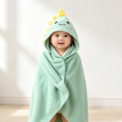 31×31 Inch Hooded Baby Towels | Ultra‑absorbent with animal‑hood design, sweet gift for baby boys and girls. in Kuwait