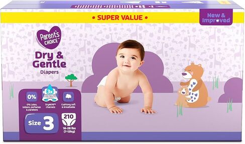 Parent's Choice Diapers, Size 3, 210 Diapers (Mega Box) in Kuwait