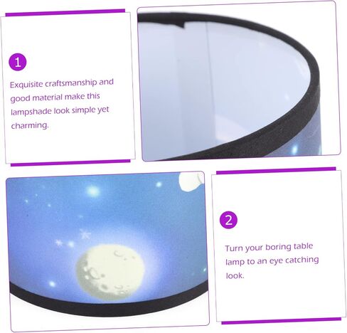 Angoily Cartoon Space Lamp Shade Boys and Girls Boys Girls Room Space Chandelier Fabric Lamp Shade Safe to Use in Kuwait