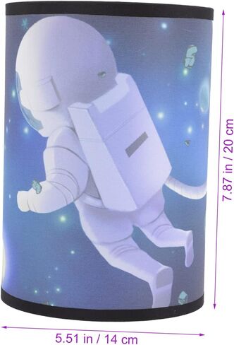 Angoily Cartoon Space Lamp Shade Boys and Girls Boys Girls Room Space Chandelier Fabric Lamp Shade Safe to Use in Kuwait