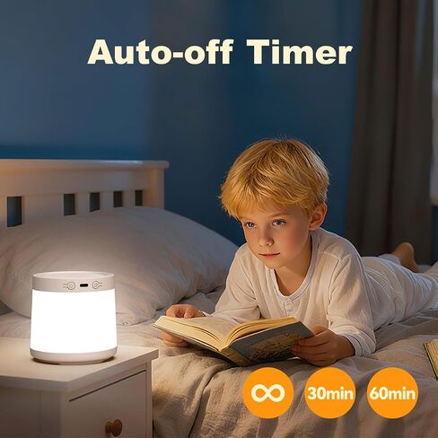 3 Color Nursery Night Light for Adults & Kids Rechargeable Long Battery Life Touch Night Lamp Dimmable Brightness with 3 Timers Portable for Bedroom Bathroom Nightstand Camping in Kuwait