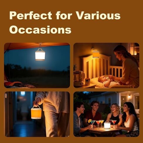 3 Color Nursery Night Light for Adults & Kids Rechargeable Long Battery Life Touch Night Lamp Dimmable Brightness with 3 Timers Portable for Bedroom Bathroom Nightstand Camping in Kuwait