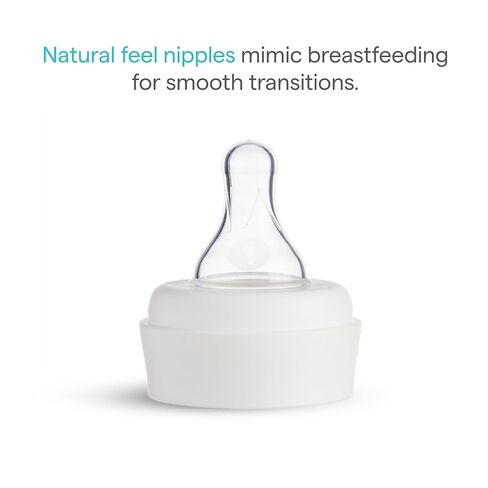 Munchkin Bond Silicone Coated Glass Baby Bottles - Anti-Colic Feeding System with Natural Feel Nipples, 8 Ounce, 2 Pack, Pink in Kuwait