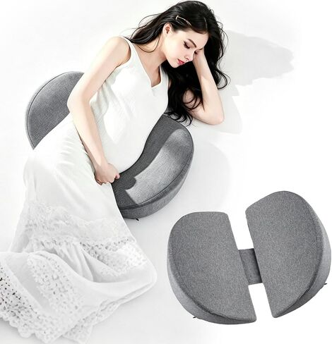 Pregnancy Pillows for Sleeping, Pregnancy Wedge Cushion, Memory Foam Support for Side Sleepers, Portable Lightweight, Soft to the Touch, for Back, Belly, and Hip Relief, Great for Expecting Mothers in Kuwait
