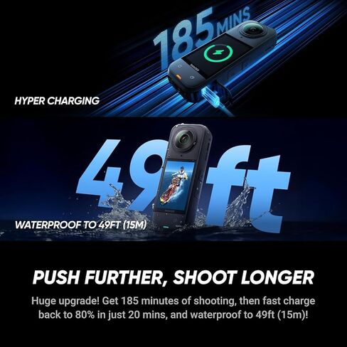 Insta360 X5 8K 360° Action Camera Motorcycle Bundle with Heavy-Duty Clamp, Flexible Adhesive Mounts, 128GB microSD Card, 2400mAh Battery Cleaning Cloth & 1-Year Warranty in Kuwait