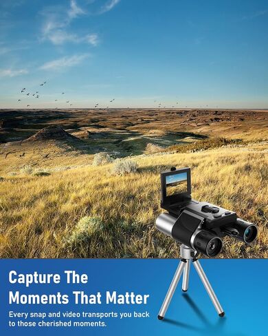 Digital Binoculars with Camera - 8X Digital Zoom, 2" LCD Display 40MP Camera 2.5K Videos Ideal for Concerts, Bird Watching, and Outdoor Adventures with 32GB SD Card - S555 in Kuwait