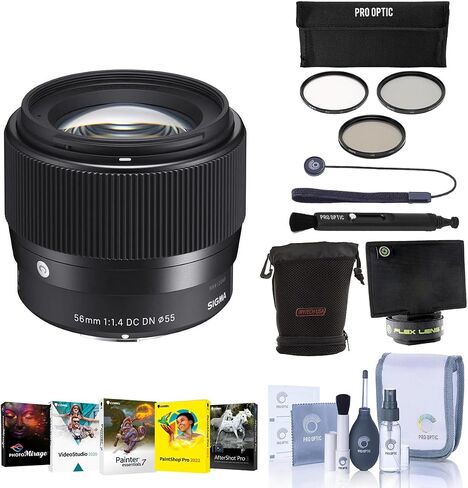 Sigma 56mm f/1.4 DC DN Contemporary Lens for Sony E, Bundle with Filter Kit in Kuwait