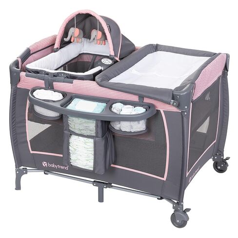 Baby Trend Passport Cargo Travel System, Pink Bamboo with Lil' Snooze Deluxe III Bassinet in Kuwait
