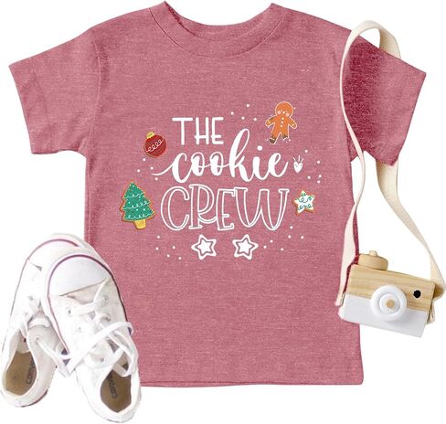 Christmas Cookie Shirt Toddler Boys Girls Cookie Crew T-Shirt Xmas Gifts Tee Tops Holiday Outfits in Kuwait