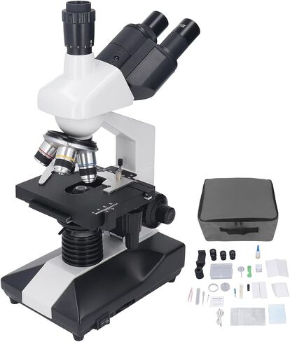 Biological Microscope, Professional Laboratory Equipment 40X-5000X for Students in in Kuwait