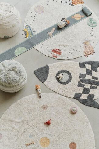 Lorena Canals Washable Area Rug Rocket 2' 9" x 4' 5" for Bedroom, Kids Room and Nursery Rug Hand-Woven of Cotton in Kuwait