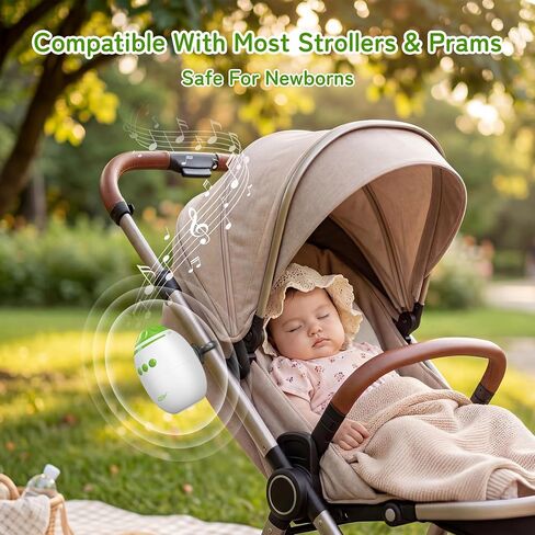 Baby Stroller Rocker, Hands-Free Vibration Device with Adjustable Speed and 11 White Noise Sounds, Rechargeable Sleep Soother Rocker - Fits Strollers & Cribs, Essential Baby Gear for Home & On-the-Go in Kuwait