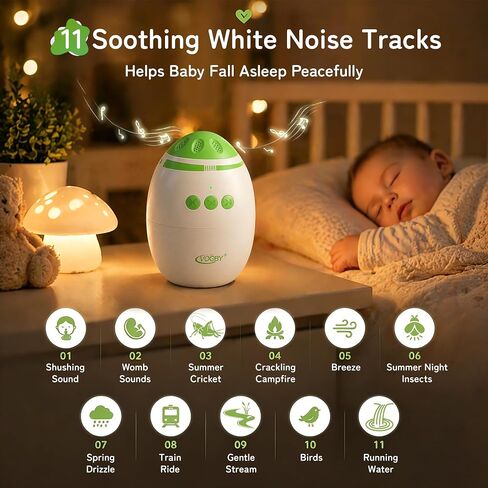 Baby Stroller Rocker, Hands-Free Vibration Device with Adjustable Speed and 11 White Noise Sounds, Rechargeable Sleep Soother Rocker - Fits Strollers & Cribs, Essential Baby Gear for Home & On-the-Go in Kuwait