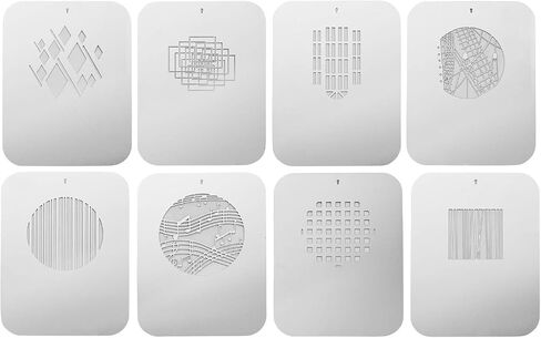 Yctze 8pcs Gobos Graphics Cards Metal Plates with Hollow Designs for Optical Snoot - Unique Lighting Effects for Photography in Kuwait