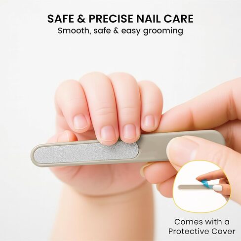 Lulyboo 4-in-1 Newborn Grooming Kit with Travel Compact Case, Baby Nail Clipper, Rounded Tip Scissors, Nail File & Tweezers, Stainless Steel, BPA-Free, Wipe-Clean, Teal Finish in Kuwait