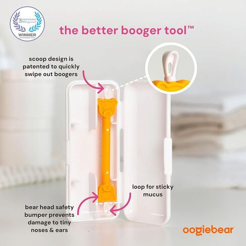 oogiebear Baby Care Starter Kit, 5-Piece All-in-One Set Includes Nasal Bulb Aspirator, Booger Picker w/ Case, Tongue Scraper & Finger Brush in Kuwait