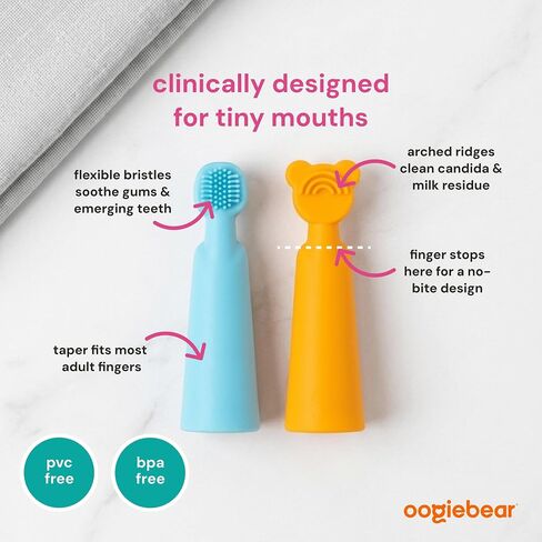 oogiebear Baby Care Starter Kit, 5-Piece All-in-One Set Includes Nasal Bulb Aspirator, Booger Picker w/ Case, Tongue Scraper & Finger Brush in Kuwait
