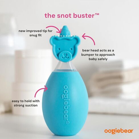 oogiebear Baby Care Starter Kit, 5-Piece All-in-One Set Includes Nasal Bulb Aspirator, Booger Picker w/ Case, Tongue Scraper & Finger Brush in Kuwait