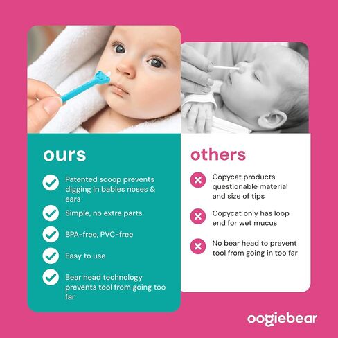 oogiebear Baby Care Starter Kit, 5-Piece All-in-One Set Includes Nasal Bulb Aspirator, Booger Picker w/ Case, Tongue Scraper & Finger Brush in Kuwait