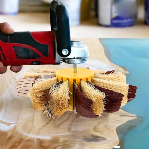 TEHAUX 120-grit Sandpaper Roll Drum Sander Made of Sturdy Sisal Hemp for Metal Furniture and Woodworking, Enhances Shine and User-Friendly Sanding Wheel for Rotary Tools and Drills in Kuwait
