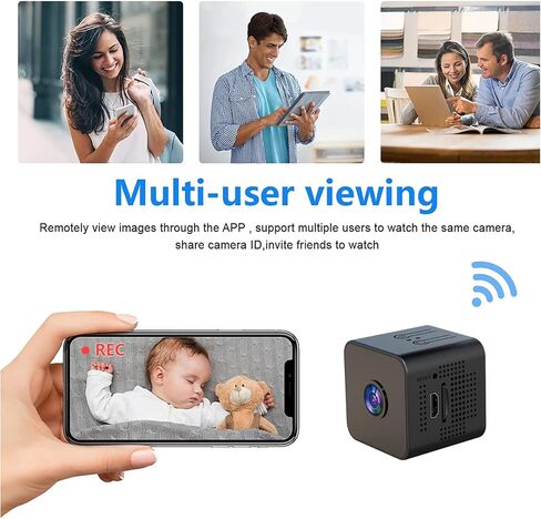 2K Security Cameras - Indoor Camer - Spy Cameras -Nanny Camera - WiFi Wireless Cam - HD Surveillance Cam - Home Camer for Pet/Baby - with Night Vision - -Motion Detection Surveillance Cameras in Kuwait